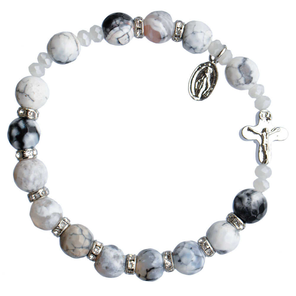 Sine Cera Bracelet Rosary Howlite 8mm