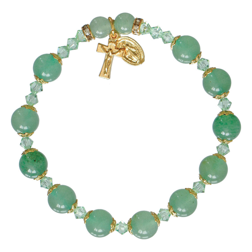 Sine Cera Bracelet Rosary Green Jade 8mm