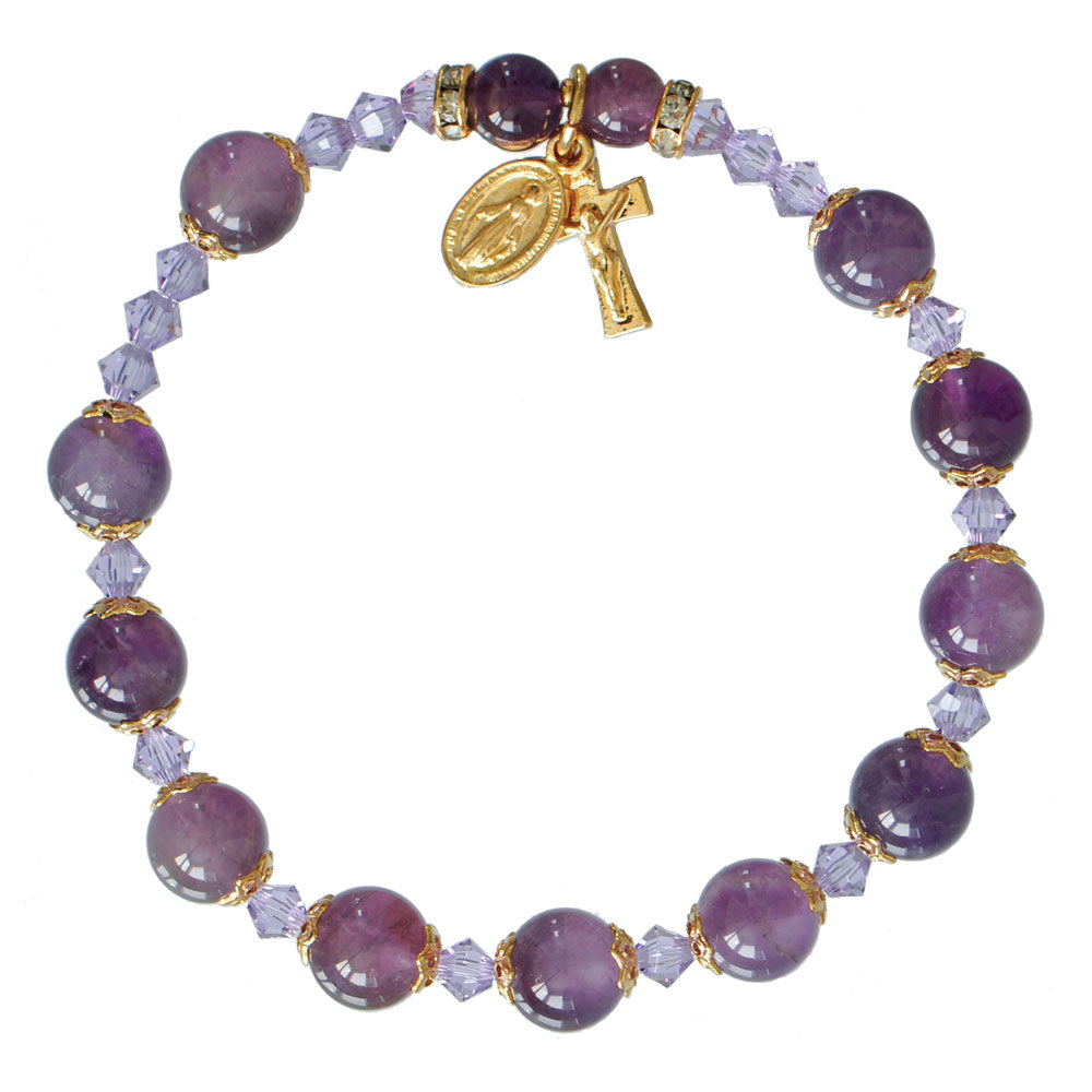 Sine Cera Bracelet Rosary Amethyst 8mm