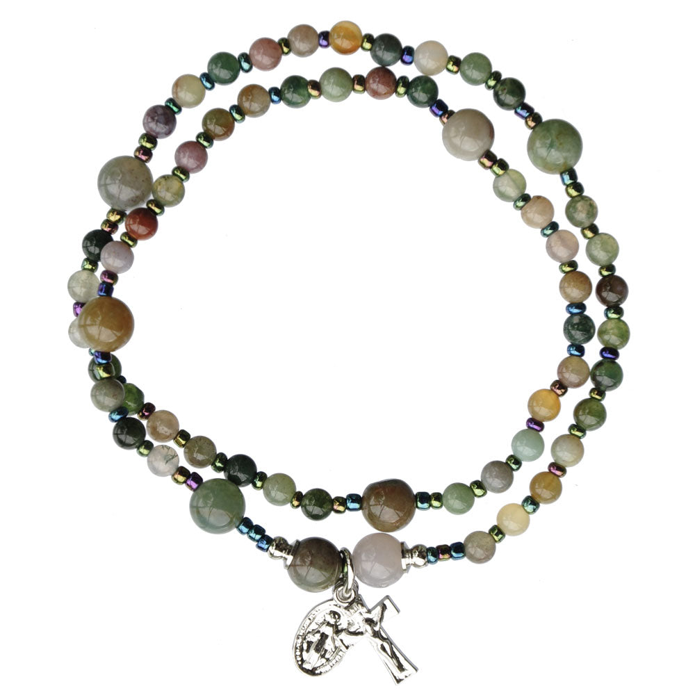 Sine Cera Bracelet Rosary Twist Multicolor Onyx 4mm