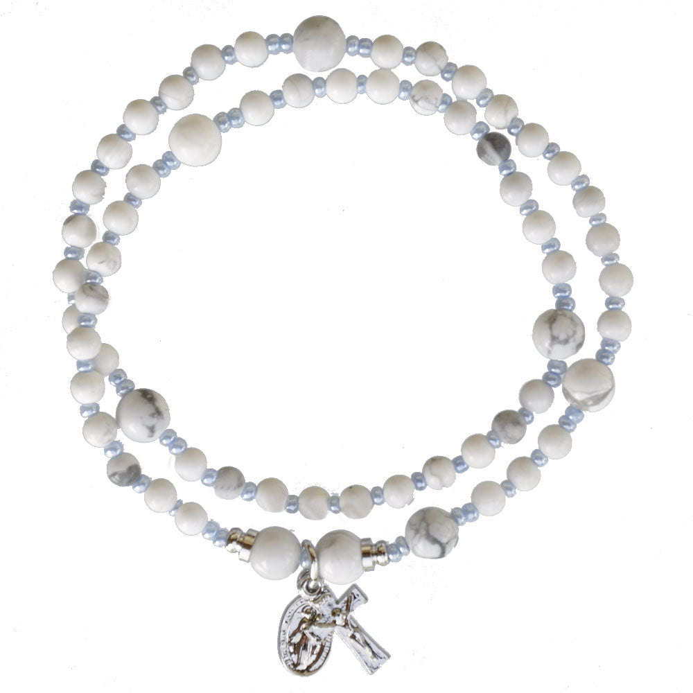 Sine Cera Bracelet Rosary Twist Howlite 4mm