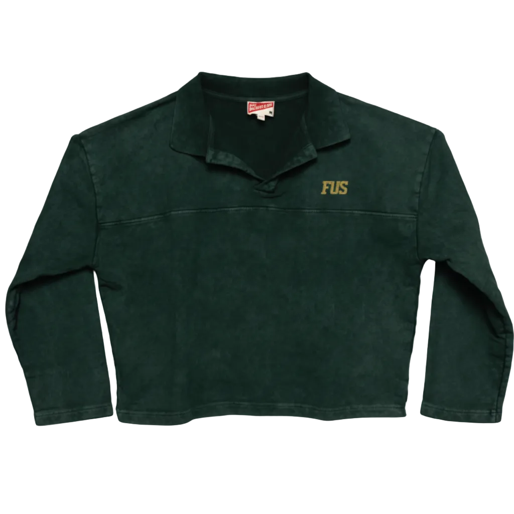 Acid Wash French Terry Casual Rugby Crew | Tendril
