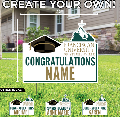 Custom Graduation Yard Sign | Congratulations Name