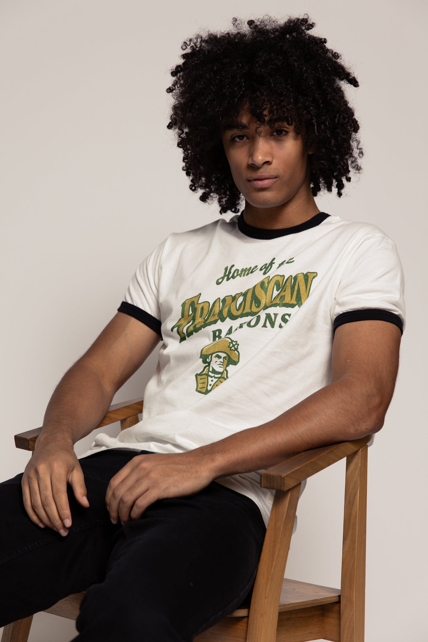 Classic Cotton Ringer Tee | White