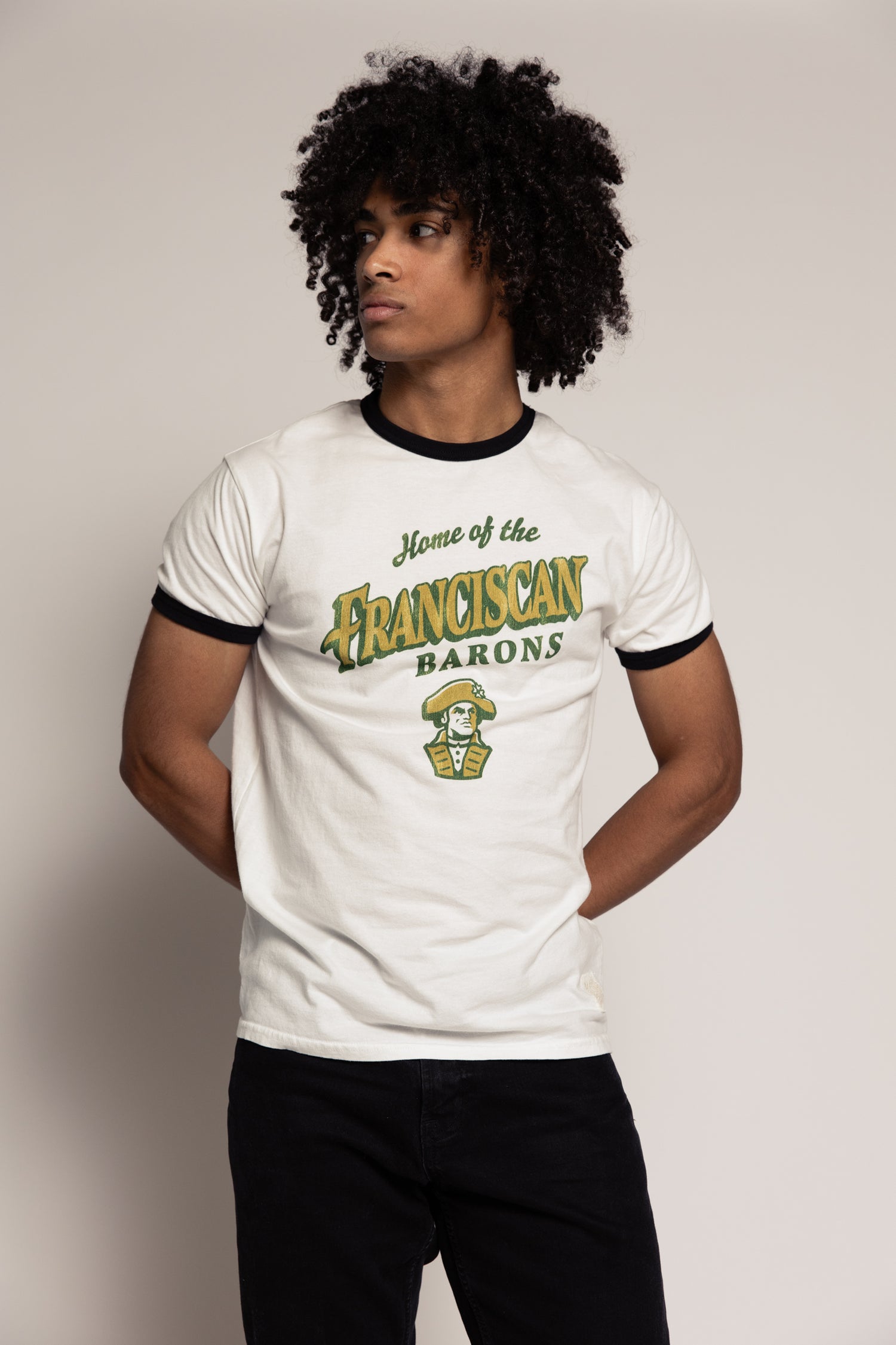 Classic Cotton Ringer Tee | White