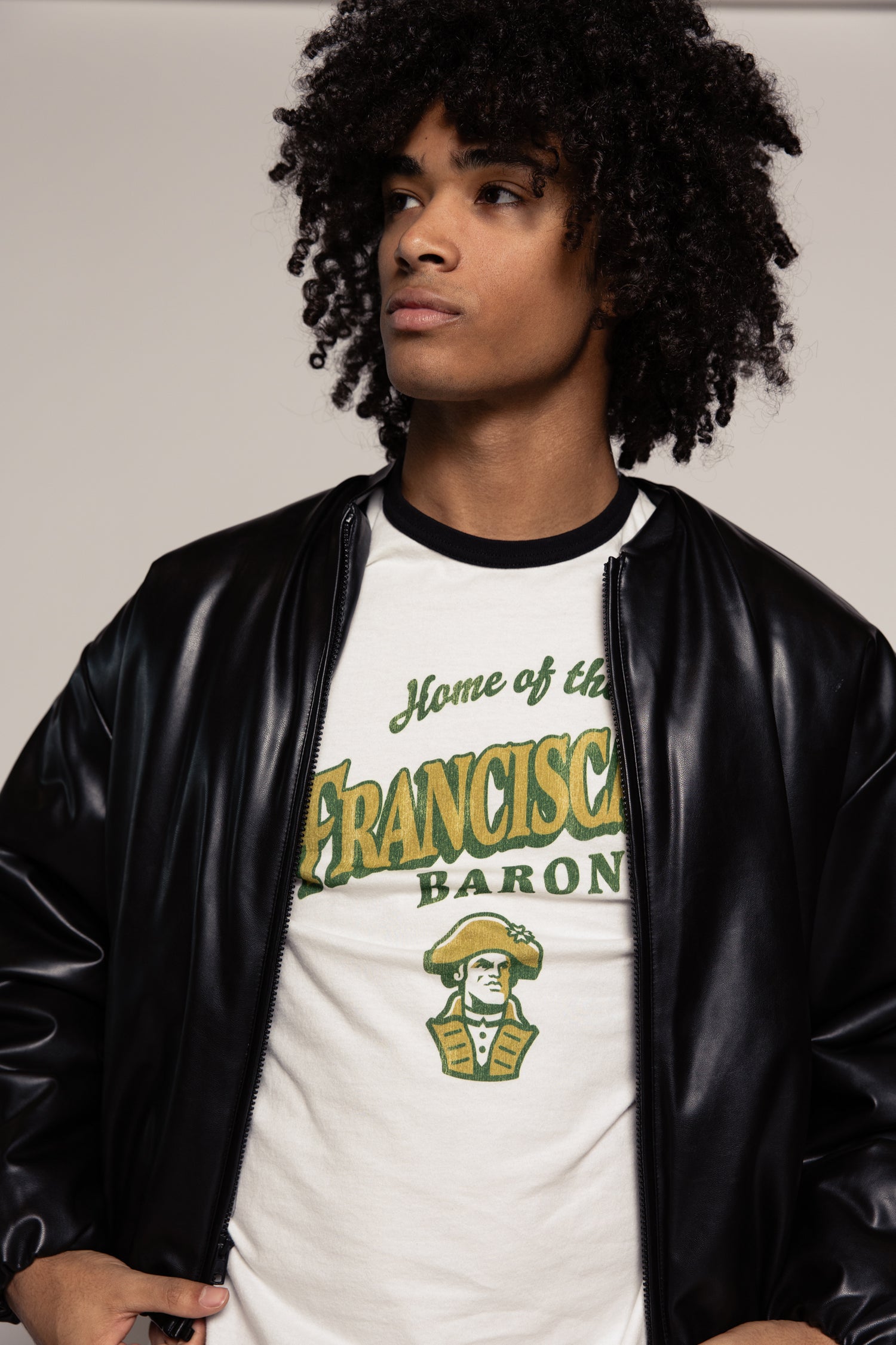 Classic Cotton Ringer Tee | White