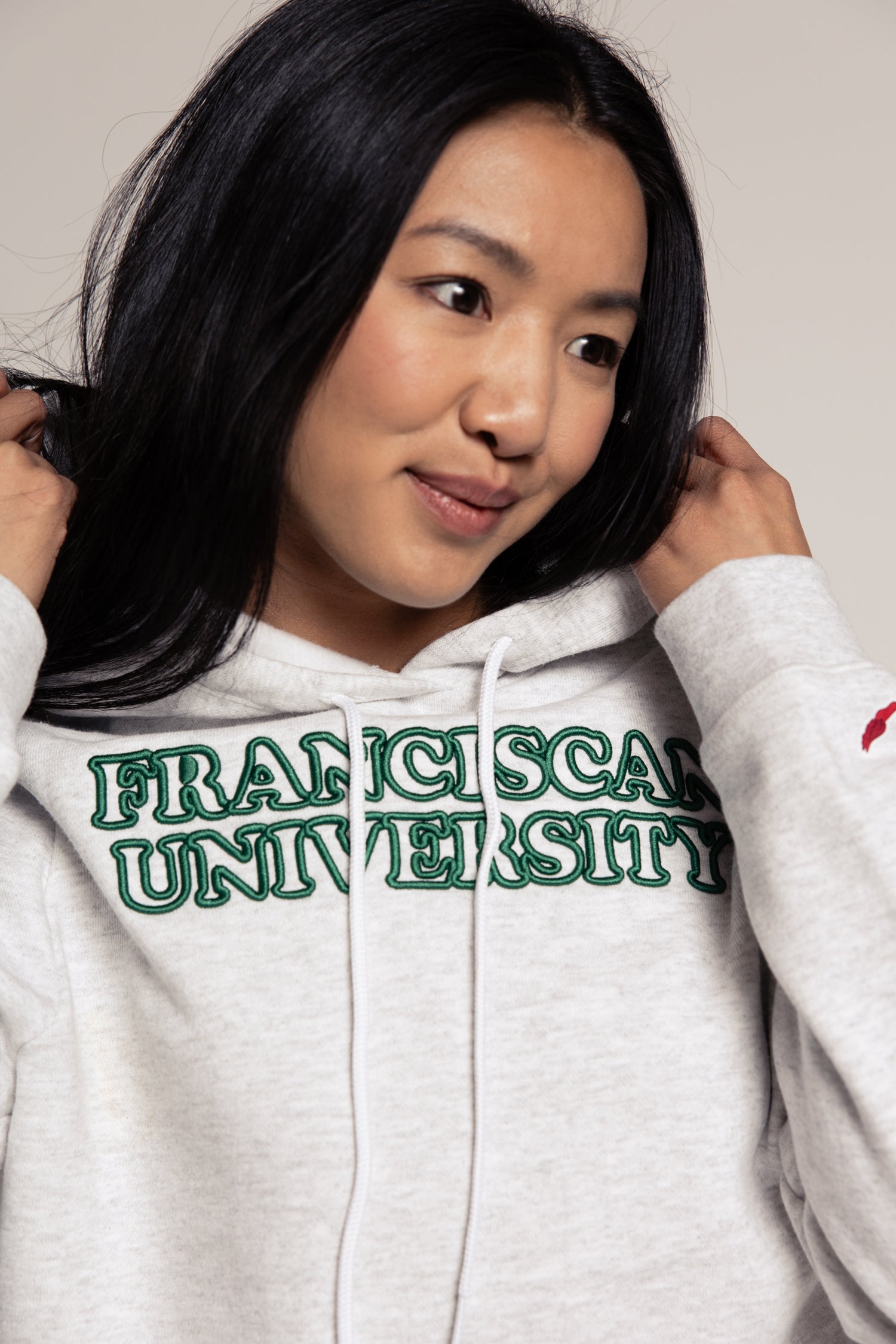 1636 Ladies Cropped Hood | Ash