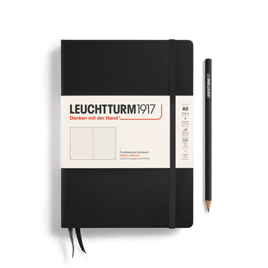 Leuchtturm1917 Notebook | Medium (A5) Hardcover, Dotted, Black